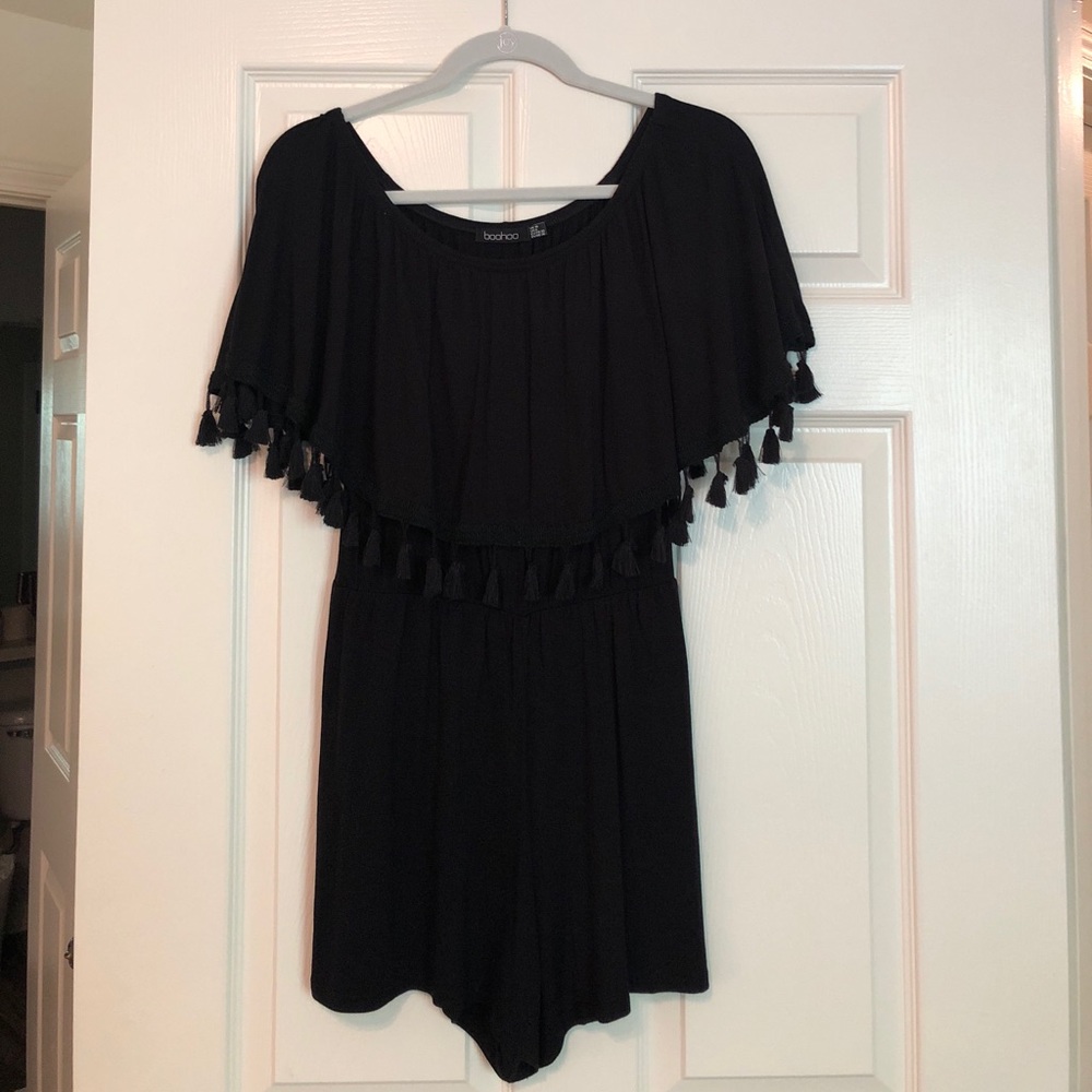 Boohoo off the shoulder romper